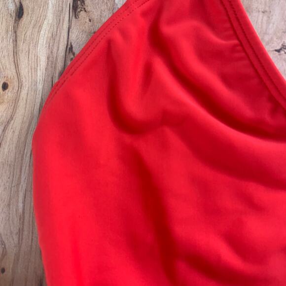 Express Red Cutout Front One Piece Swimsuit - Picture 4 of 8